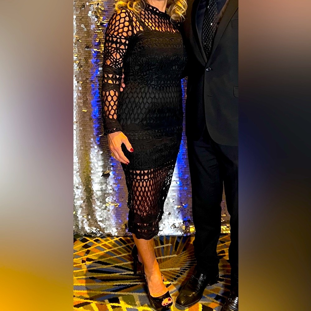 L’atiste  lace mesh cocktail dress size M worn once great condition